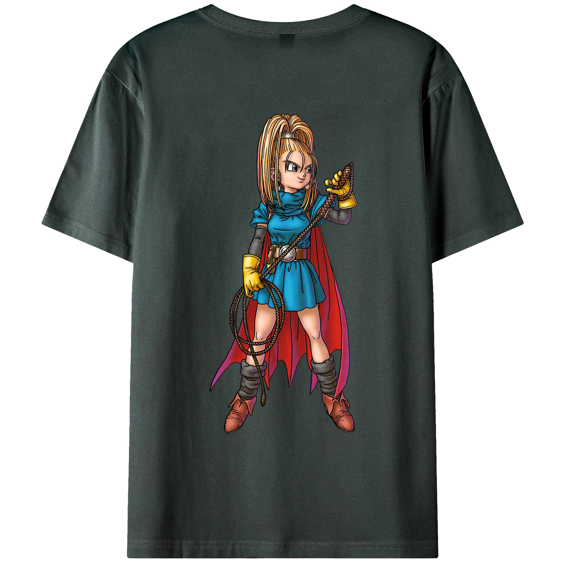 （画像用） ドラゴンクエスト Doragon Kuesuto Dragon Quest 綿100％ メンズ半袖Tシャツ（バックプリント） 通気性